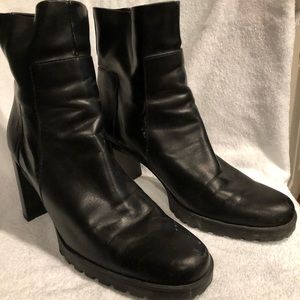 Enzo Angiolini black leather shirt boots